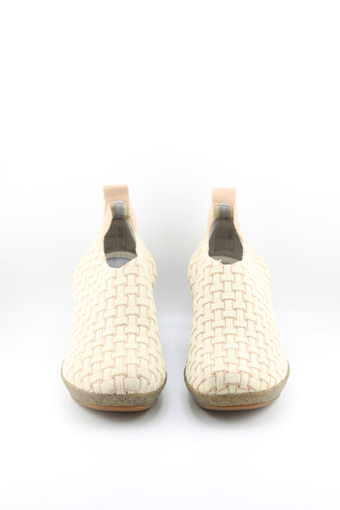 Bernie Mev Woven Elastic Wedge Ankle Shoe